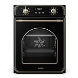 Klarstein Elizabeth Slim Einbaubackofen - 45 cm, 49 L, 9 Funktionen, Dampfreinigung, Digitaler Timer, Schwarzes Glas, Energieklasse A, Backofen Einbaugerät