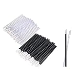 200 Stück Einweg-Lippenpinsel, Lippenstift Stab Applikator Lipgloss Concealer Pinsel Lippenapplikator Werkzeug (schwarz+weiß)