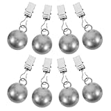 Parliky 8 Stück 8 Stück Edelstahl Tischdeckenklammern Winddicht mit Metallgewicht Outdoor Clips für Camping Gartenparty und Terrasse