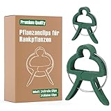 Miuezuth 48 Stück Pflanzenclips für Tomaten, Gurken, Kletterrosen und andere Rankpflanzen, Stabile Hochwertigem Pflanzenklammern, Rankhilfe für Pflanzen (24 große + 24 kleine)