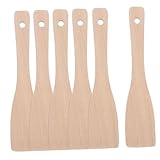 ULTECHNOVO 6 Stück Pizzaschaufel Aus Holz Grillspatel Für Außengrill Spachtel Käsespatel Holzspatel Pfannenwender Für Küchenzwecke Kochspatel Aus Holz Buche