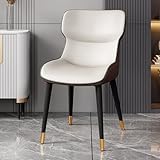 Bequemer gepolsterter Schreibtischstuhl für Zuhause, Büro, stabiler Armlehnstuhl mit Metallbeinen, ideal für Lobby, Konferenzraum, Trainingsraum, Beige und Kaffeefarbene Füße