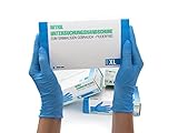 SF Medical Products GmbH Einweghandschuhe XL Blau 100 Stück Box Einmalhandschuhe puderfrei Nitrilhandschuhe unsteril Gummihandschuhe Nitril Handschuhe