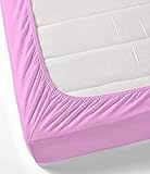 Spannbettlaken-Set, 3-teilig, Hotelqualität, Bettwäsche, Fadenzahl 400, 100 % ägyptische Baumwolle, luxuriöses Spannbetttuch, dehnbar bis zu 40 cm tief – Rosa massiv, Kaisergröße.