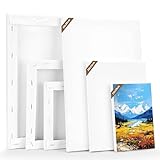 LUOJINYI leinwände Set, 6 Stück Leinwand zum Bemalen (30x20,20x15,15x10cm, je 2 Stück) Keilrahmen Leinwand, Baumwolle Malen Canvas Künstlertafelbilder für Acrylfarben Ölgemälde, Anfänger Künstler