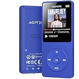 32 GB MP3-Player, Bluetooth 5.3 AGPTEK Musik-Player, verlustfrei, HiFi, 70 Stunden, ultra-lange Akkulaufzeit, tragbar, mit Lautsprecher, FM-Radio, MP3-Aufnahme, Sport, für Erwachsene und Kinder (ohne