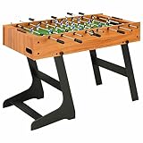 Xichuzi Klappbarer Kickertisch 121 x 61 x 80 cm Hellbraun Tischkicker, Tischfussball, Tischkicker Bälle, Tischkicker Erwachsene, Spieltisch