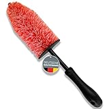Glart 44FB Auto Felgenbürste für Alufelgen, Stahlfelgen, Reinigung & Autopflege von Felge wie Felgenreiniger und Felgenteufel ohne Mikrofasertuch, Anwend. VOR Reifenglanz und Felgenversiegelung