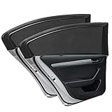 URAQT Sonnenschutz Auto, 2 Stück Seitenscheibe Sonnenblende Auto mit UV Schutz Hitzeschutz, Universal Sonnenschutzrollo Autoscheiben Heckscheibe Seitefenster Netz für Baby Kinder (M)