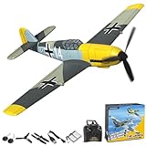 VOLANTEXRC BF-109 V2 Messerschmitt 4CH RC-Flugzeug RTF - 4-Kanal Modellflugzeug für Anfänger, Kinder und Erwachsene