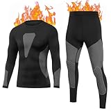 SIMIYA Thermounterwäsche Herren, Funktionsunterwäsche Herren warme Skiunterwäsche Herren Thermounterwäsche für Herren Ski Unterwäsche atmungsaktiv Winter Unterwäsche Männer Thermowäsche(Grau,M)