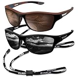 Yozexin 2 PCS Polarisierte Sonnenbrille Herren Damen, mit 100% UV400, für Outdoor-Sportarten,Golf,Fahren,Angeln,Reisebrille Mode Sonnenbrille