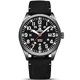 LN LENQIN Uhren Herren Militär Uhr 30M wasserdichte Armbanduhr Herren Analog Quarz Uhren für Männer mit Datum Feld Uhr Taktische Uhr Leder Band
