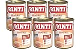 Rinti Sensible Huhn + Karotte 6 x 400g | Nassfutter für empfindliche Hunde | Nur eine tierische Proteinquelle | Glutenfrei, getreidefrei & ohne Soja | Vollnahrung