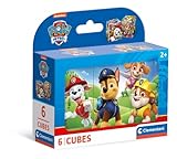 Clementoni Paw Patrol 6 Würfel Puzzle Kinder - Geschicklichkeitsspiel für Kinder ab 3 Jahren - Sensorik- & Motorikspielzeug 40658