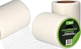 ToolSpace | Glasfaserband | 10 cm x 20m | Putzklebeband, Montageband | Glasfaserbewehrungsstreifen | Wall Repair | Glasvezelband | Gitterband | Selbstklebend | Eckenschutz