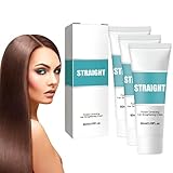 Ivila Hair Straightening Cream, 2023 New Protein Correcting Hair Straightening Cream, 3-Second Silk & Gloss Hair Straightening Cream, Hair Straightening Treatment Cream (3pcs)