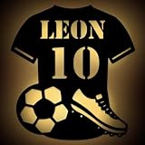Personalisierbares Fußball Led Licht mit Namen & Nummer – LED DIY Set aus MDF-Holz Fussball Geschenke für Jungs Männer Mädchen