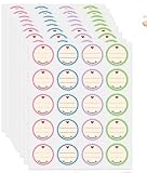Lonwiner 200 Stück Marmeladen Etiketten Selbstklebend, Aufkleber Marmeladengläser für Organisation Ablösbare Etiketten für Geschenke