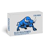 Blaue Pille für den aktiven Mann - hochdosierte Tabletten, extra stark und abgestimmt auf die Bedürfnisse für Männer mit Ginseng und Avena Sativa - Blue Bullpower