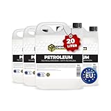 MRM Chemicals – Petroleum 4 x 5L – Hochreiner Brennstoff für Öllampen, Petroleumlampen, Laternen, Fackeln & Camping – Lampenöl gerucharm – Made in EU