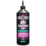 Muc Off No Puncture Hassle Tubeless Sealant Reifendichtmittel, 1 l - Hochwertiges Reifendichtmittel für Schlauchlose Fahrradreifen mit UV-Tracer-Farbstoff, Dichtet Risse und Löcher Bis Zu 6 mm ab