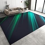 Bunter abstrakter geometrischer 3D-Teppich, moderner Teppich für Wohnzimmer, Schlafzimmer, Sofa, rutschfeste Bodenmatte, 120 x 160 cm, weich, leicht zu reinigen, kinderfreundlich, Spielteppich