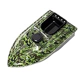 Tyvotrend 1.5kg Ladegewicht Angelköder Boot, Futterboot Angeln, 500m Ferngesteuert Futterboot, Tarnung Fischfinder, Angeln Beladung, Zum Rc Fernbedienung Fischköderboot(Tarnfarbe Grün)