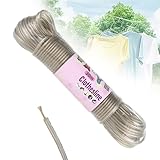 30m Wäscheleine Extra Stark mit Stahlkern – Reißfeste und Rostfreie Outdoor Wäscheleine, Belastbar bis 150kg, Ideal für Draußen, Garten, Camping und als Reisewäscheleine.