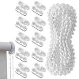 6 Meter Ersatzkette Rollo(Weiß 4.5mm), mit 10 Stück Kettenverbinder, für Vertikaljalousien Jalousien