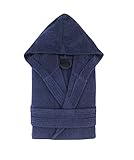 Top Towel Unisex Elegant Bademantel, Blau, L