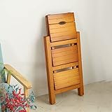 3-stufiger Klappleiter aus Holz, multifunktionaler Küchenstuhl, tragbarer Bücherregal, Tritthocker, platzsparendes Design für den Heimgebrauch, ideal für Küche und Bibliothek