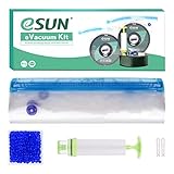 eSUN Vakuum Kit, 10 Stück 3D Drucker Filament Vakuumkompression, Wiederverwendbare Aufbewahrungsbeutel mit Manueller Luftpumpe für die Filamentaufbewahrung, Vakuumversiegelter Beutel, 33 x 38cm