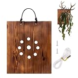 Générique Wand-Pflanzkasten aus Holz – Halterung zum Aufhängen aus Holz für Farn Hirschhorn – rustikaler Blumenkasten für Luftfarne – Treppe, Terrasse, Eingang, Wohnzimmer, Garten, Balkon