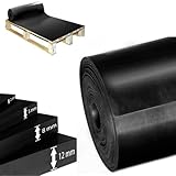 ETM SBR Gummimatte 120 x 50 cm. 2 mm - Meterware - Schwarz & Glatt - Bautenschutzmatte Antirutschmatte Gummi Boden Matte - Bodenbelag Gummiplatte Gummistreifen