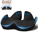 Ajiteogy Ergonomisches Sitzkissen für Bürostuhl, Orthopädisches Sitzkissen Druckentlastung für Hüfte, Steißbein, Coccyx, Ischias, Memory-Schaum Sitzkissen für Rollstuhl