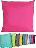 Coen Bakker Outdoor Lounge Kissen 45x45cm Dekokissen Inkl. Füllung Wasserfest Sitzkissen Garten Stuhl Lotus Effekt, Farbe:Pink
