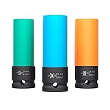 WIESEMANN 1893 Kraft-Schoneinsätze 3tlg für Alu-Felgen 17mm 19mm 21mm für Schlagschrauber I Kraft-Steckschlüssel-Satz I Schonnüsse I Impact Socket I 0,5 Zoll I im Werkzeugkoffer I 80058