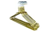 50 x Drahtbügel Kleiderbügel Metall Metallkleiderbügel Drahtkleiderbügel Set Gold RSR-Classic Hemdenbügel Blusenbügel hochwertige Pulverbeschichtung 40 cm
