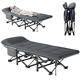 MDDKOP Feldbett klappbar 190×70 cm, Tragbar Campingbett Faltbar Leicht, Upgraded Klappbett mit Matratze, Platz sparen Stabile Faltbar Betten für Outdoor Camping Reisen Büro Indoor Nickerchen