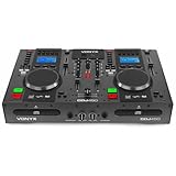 Vonyx CDJ450 - DJ Konsole, DJ Mischpult Bluetooth, DJ Controller mit Zwei MP3 CD Mediaplayern, USB, 2 Deck DJ Pult Console, Jogwheels, Scratch, 2-Kanal-Mixer, XLR, Chinch, DJ Mixer für Anfänger