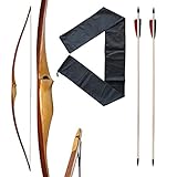 Franks-Castle Bogenset Longbow Langbogen von Eagle 68' 20-45 lbs mit Hülle und Pfeilen 30 lbs