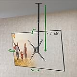 Barkan 97cm Lange TV Deckenhalterung, 29 - 65 Zoll Neigbar / Vollbewegung flach & Curved Fernseher TV Halterung, hält bis 40Kg,Teleskop Höhen-verstellbare , für LED OLED LCD, Max. VESA 400x400, 3500B