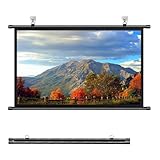 Herunterziehbare Projektionsleinwand, 76,2 cm, 101,6 cm, 127,7 cm, 152,4 cm, 182,9 cm, Wand- und deckenmontierte Projektionsleinwand mit einem Seitenverhältnis von 4:3/16:9, schnelle Montage