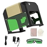 VFMVOYNZ Mini-Graviermaschine, Desktop-Schneidemaschine, Ultra-HD-Faser, 0,05 mm Genauigkeit, Gravurbereich 80 × 80 mm für Holz/Kunststoff/Keramik/Glas – Keine Installation erforderlich