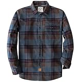 Dubinik® Flanellhemd Herren Langarm Regular Fit Kariert Button Down Warm Freizeit Hemd