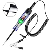 ATOBLIN Digitaler Spannungsprüfer, 3-120V DC LED Stromkreistester mit Spannungsanzeige, Bidirektionaler Autotester, Prüfstift für Autobatterie, Polarität, Sicherungen