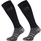 TODO Comodo Reitsocken STJMT | Reitstrümpfe Reiter Kniestrümpfe | Atmungsaktive Socken | Reitbekleidung bequem und stilvoll (STJMT 17 - Black Horse, 39-42)