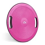 Balance Board Premium 40 cm Durchmesser inkl. Übungsposter und Work Out App GRATIS - Therapiekreisel Physiotherapie Wackelbrett (Purpur)