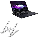 BoxWave Ständer und Halterung, kompatibel mit Lenovo Legion 5 (15 Zoll – 82 NW), kompakter QuickSwitch-Laptop-Ständer, tragbarer Multi-Winkel-Ansicht, faltbare Erhöhung – Metallic-Silber